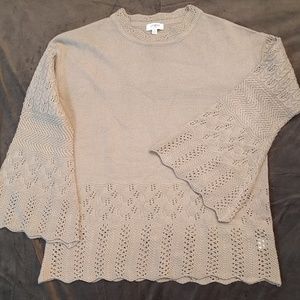 Tan bell sleeve sweater